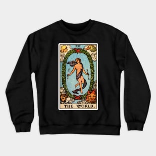 XXI. The World Tarot Card Crewneck Sweatshirt